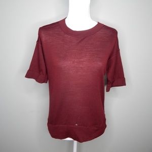everlane women sweater sz x small burgundy